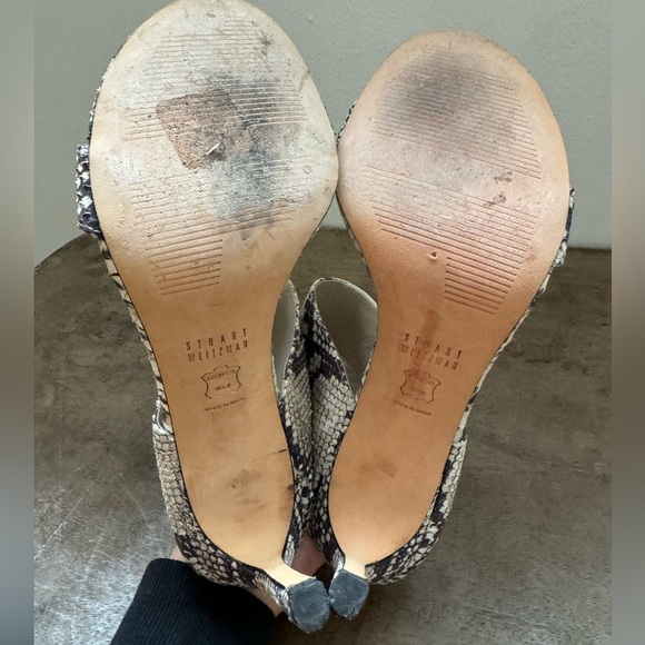 Stuart Weitzman My Slide Python Sandal Heel Size 7 - Picture 10 of 10